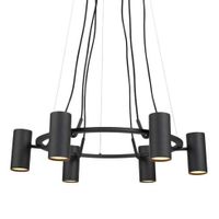 Lampa wisząca PORTO 107357 Markslojd ring metalowy tuby czarne