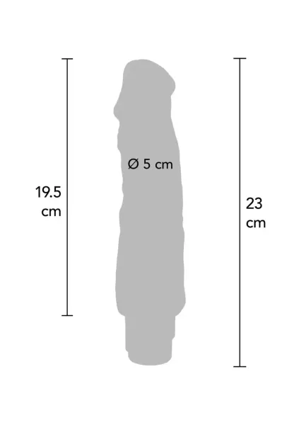 Dual Density Big Vibrator 9in. Light skin tone zdjęcie 5