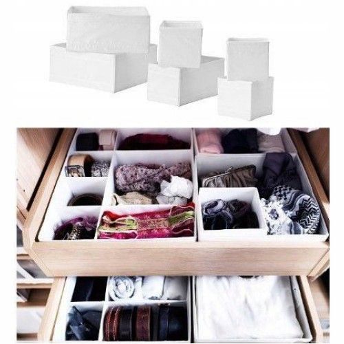 IKEA SKUBB pudełka pojemniki do komody x6 białe na Arena.pl