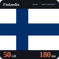 Karta eSIM Internet Finlandia 50 GB na 180 dni - bez rejestracji