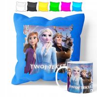 ZESTAW: KUBEK + POSZEWKA - KRAINA LODU FROZEN - PREZENT WIELE WZORÓW + IMIĘ