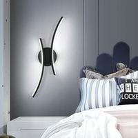 KINKIET LAMPA SCIENNA LED CZARNA NOWOCZESNA WEWNETRZNY 6000K DO SALONU
