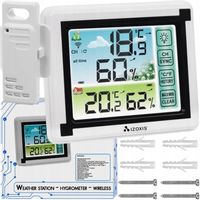 HIGROMETR BEZPRZEWODOWA STACJA POGODY TERMOMETR PODŚWIETLENIE CZUJNIK