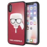 Karl Lagerfeld KLHCPXDLHRE iPhone X/Xs czerwony/red Iconic Glitter
