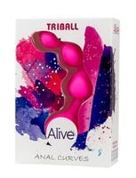 plug/kulki artykuł wspomagania   dildo silic. triball. amuse g. pink