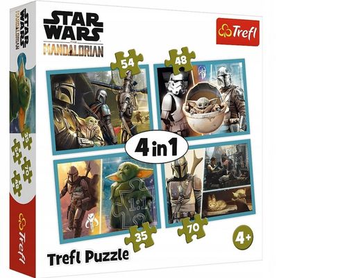 PUZZLE 4W1 STAR WARS THE MANDALORIAN 3977 na Arena.pl