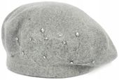 Beret Call Me Alice - jasny szary | damski, ciepły, angora