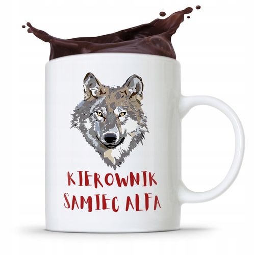 Kubek Prezent Dla Kierownika Kierownik Samiec Alfa Z Nadrukiem Ze Zdjęciem na Arena.pl