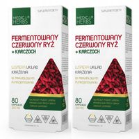 2x Medica Herbs FERMENTOWANY CZERWONY RYŻ + KARCZOCH 60k Serce Cholesterol