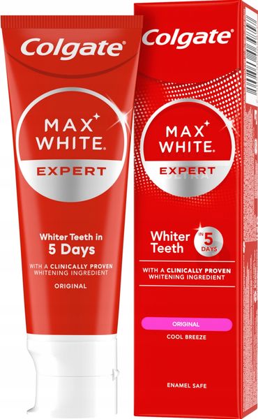 COLGATE MAX WHITE EXPERT ORIGINAL PASTA DO ZĘBÓW WYBIELAJĄCA 75 ML zdjęcie 1