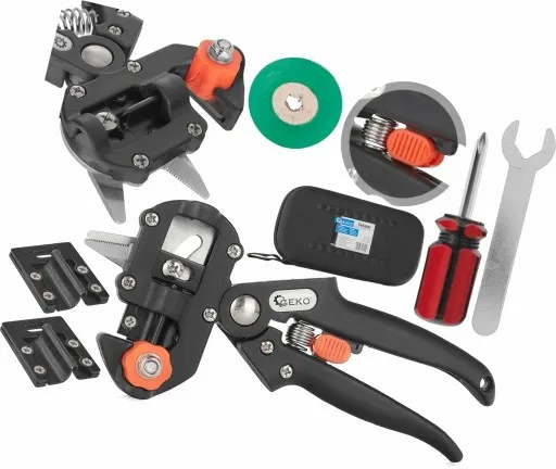 SEKATOR NOŻYCE DO SZCZEPIENIA DRZEW ROŚLIN KRZEWÓW WINOGRON ETUI + TAŚMA zdjęcie 6