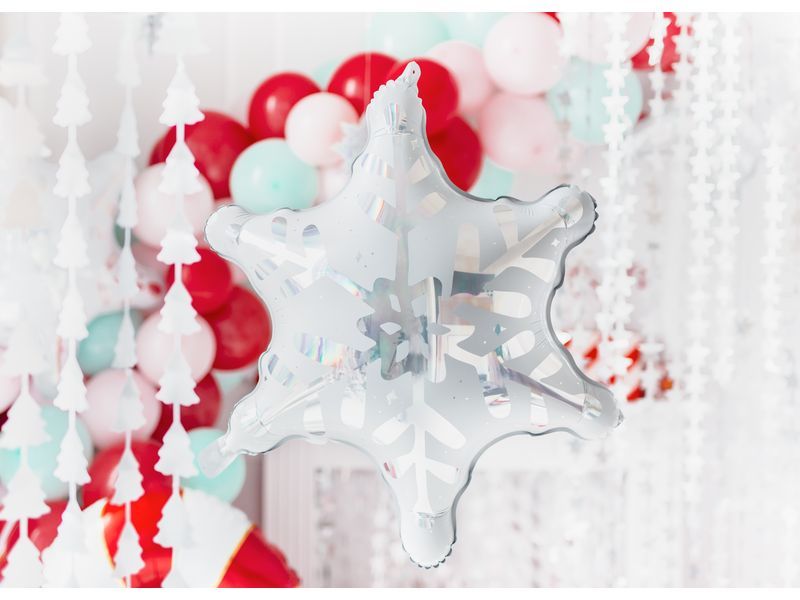 Balon foliowy "Śnieżynka", 64 cm x 66 cm [balon z helem] zdjęcie 4