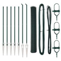 Ogrodzenie z słupkami Zielony 1.2 x 10 m Stal pokryta PCV