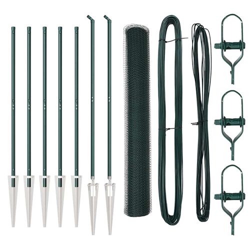 Ogrodzenie z słupkami Zielony 1.2 x 10 m Stal pokryta PCV na Arena.pl