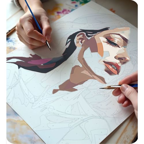 Obraz do malowania po numerach 40x50 cm Massido Portret kobiety na Arena.pl