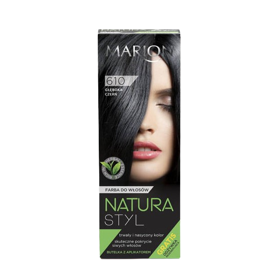 MARION Natura Farba do włosów 610 - Głęboka czerń zdjęcie 1