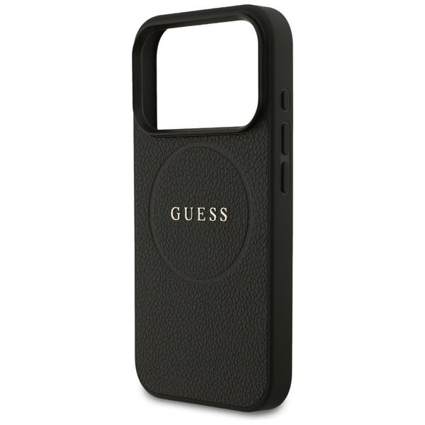 Etui Guess Grained Ring MagSafe do iPhone 17 Pro czarny zdjęcie 6