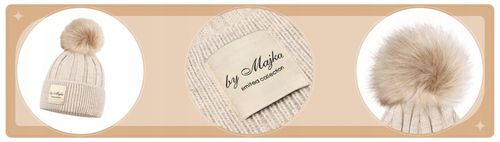 Majka Czapka Damska Z Pomponem Jesienna Zimowa na Arena.pl