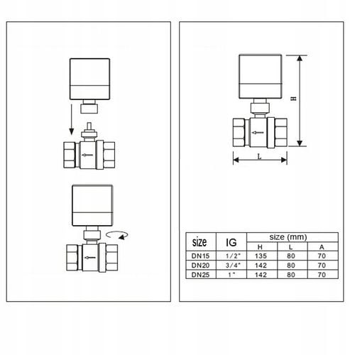 ELEKTROZAWOR ZAWOR kulowy DN20 3/4'' 230V na Arena.pl