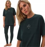 Piżama damska Henderson krótki rękaw długie spodnie FEBE Zielona 41889 *L*