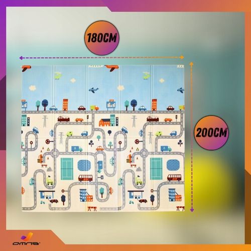 Piankowa dwustronna mata edukacyjna xpe dla dzieci duża składana 200x180cm na Arena.pl