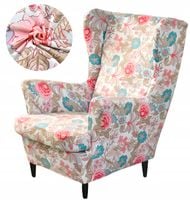 POKROWIEC NA FOTEL USZAK ELASTYCZNY GŁADKI KWIATY POKROWIEC NA FOTEL USZAK ELASTYCZNY GŁADKI KWIATY