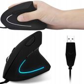MYSZKA WERTYKALNA PRZEWODOWA CICHA ERGONOMICZNA MYSZ OPTYCZNA PIONOWA USB
