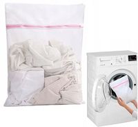 TG73045 WORECZEK NA PRANIE WOREK SIATKA DO PRANIA UBRAŃ BIELIZNY FIRANEK