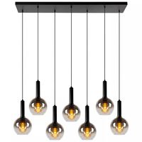 Wisząca lampa Marius kaskada nad stół czarna przydymiona