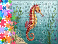 Puzzle tradycyjne Zwierzęta - Konik Morski