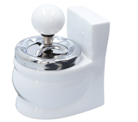 Popielniczka Zamykana w Kształcie Toalety WC Biała