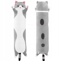 PUSZYSTA MASKOTKA PLUSZAK DŁUGI KOT LUCEK ZABAWKA PODUSZKA 90cm DUŻY POLSKA