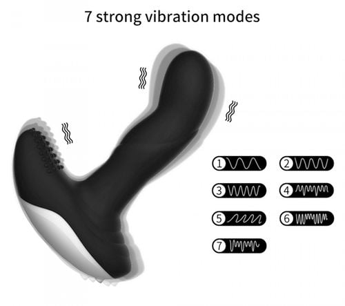 wibrator silicone massager usb 7 function + pulsator / heating black na Arena.pl