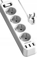 LISTWA ANTYPRZEPIĘCIOWA PRZECIĄŻENIOWA OCHRONNA 4000 W !! 4 GNIAZDA + 3 USB