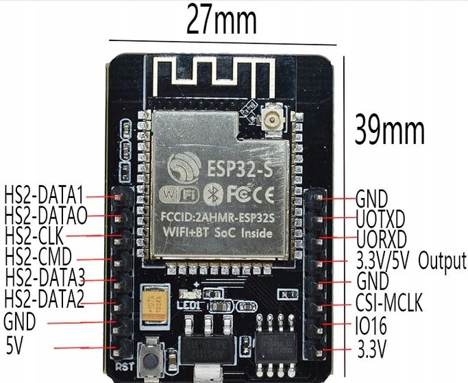 ESP-32 cam kamera ip wifi bluetooth 2Mpx arduino zdjęcie 3