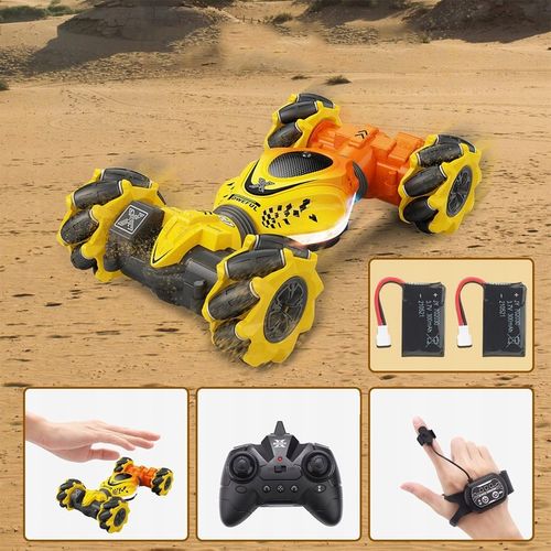 RC SAMOCHÓD KASKADERSKI ZE STEROWANIEM RĘCZNYM 2,4 GHZ OBRÓT O 360° + 2 AKU na Arena.pl