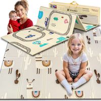 MATA PIANKOWA EDUKACYJNA SKŁADANA DLA DZIECI LAMY DROGA 150x200 CM