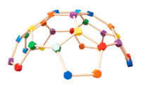 Plac zabaw Domowa kopuła wspinaczkowa XL - drewno-kolor