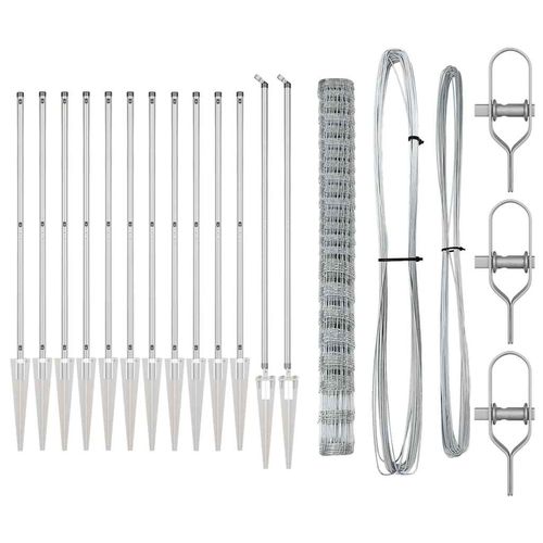 Ogrodzenie pastwiskowe Srebrny 25 x 1.6 m Stal galwanizowana na Arena.pl