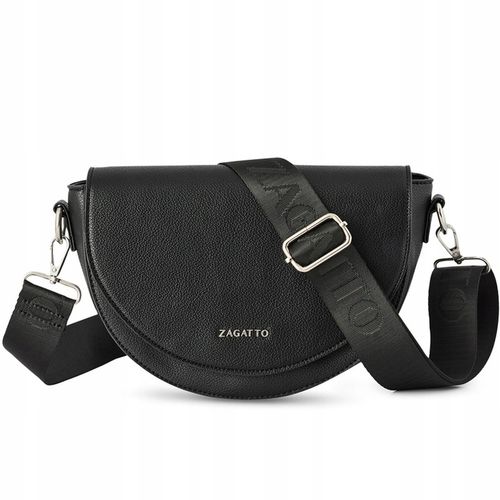 Torebka damska ekoskóra półksiężyc półokrągła crossbody pasek ZAGATTO na Arena.pl