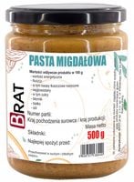 PASTA MIGDAŁOWA 500g Masło orzechowe migdałowe