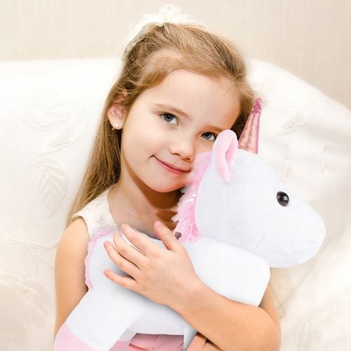 JEDNOROŻEC PLUSZOWY MIEKKI MIĘCIUTKI KONIK PRZYTULANKA PLUSZAK W TOREBCE na Arena.pl