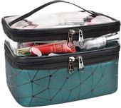 Kosmetyczka wisząca wodoodporna duża przezroczysta  E1_10_Zielony