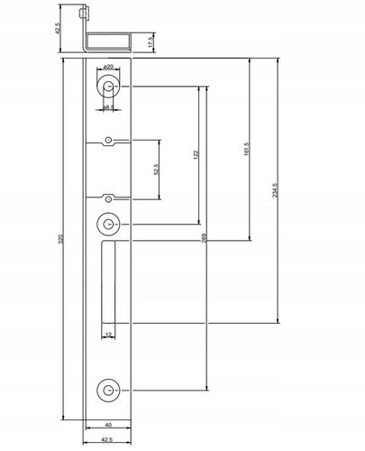 Kaseta elektrozaczepu niska kolor czarny RAL9005 do bramki furtki drzwi na Arena.pl
