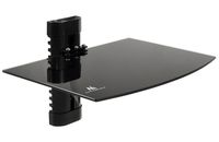 Półka Szklana RTV DVD Maclean MC-663 8kg Czarna Regulowana