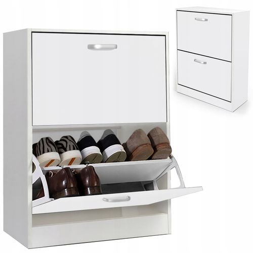 SZAFKA na buty regał 2 komory OBUWIE komoda pojemna do przedpokoju REGAŁ na Arena.pl