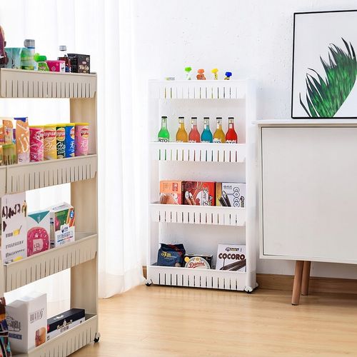 PÓŁKA ŁAZIENKOWA KUCHENNA REGAŁ NA KÓŁKACH MOBILNA 3 PÓŁKI SZAFKA na Arena.pl