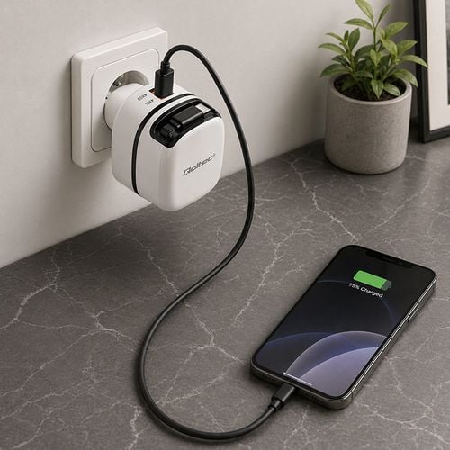 Qoltec Ładowarka GaN 65W USB-C PD/PPS na Arena.pl