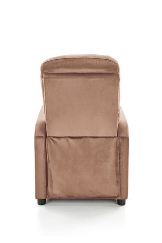 Fotel rozkładany recliner Dativo welwet beżowy na Arena.pl