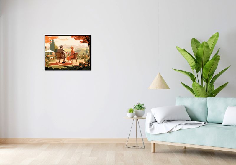 Plakat 65x50cm Retro Randka zdjęcie 4